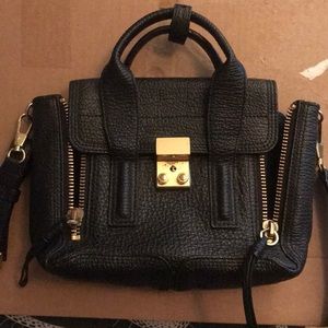 3.1 Phillip Lim Black Leather Pashli Mini Satchel